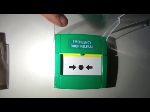 Part of a video titled How to reset a "new" KAC emergency door release unit. - YouTube