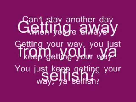 Asia Cruise- Selfish w/lyrics