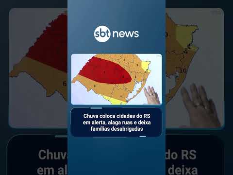 Chuva coloca cidades do RS em alerta, alaga ruas e deixa famílias desabrigadas | #SBTBrasil