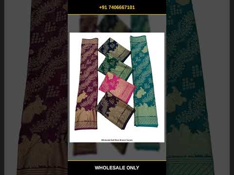 Wholesale Dull Moss Brasso Sarees – product video thumbnail