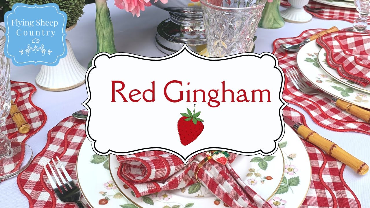 Red Gingham Table Linens - Picnic Vibes reimagined