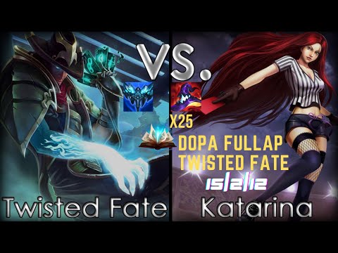 Dopa twisted fate    VS Katarina  Mid  FULL GAME [DOPA GAMEPLAY ]