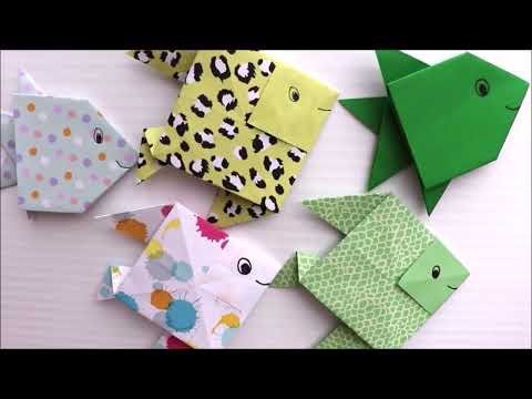 🐟Origami Fisch falten mit Papier 🐟 Basteln mit Kindern 🐟 Sehr einfach!🐟