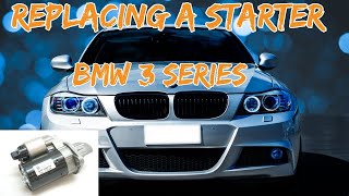 Replacing a starter on a BMW 3 series E90 328 325 330