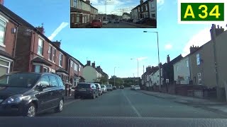 preview picture of video 'A34 Congleton Road, Butt Lane - Southbound Front View with Rearview Mirror'