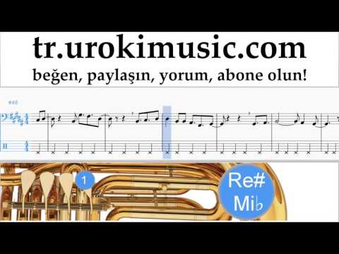Tuba Nasıl Çalınır David Guetta, Justin Bieber - 2U Tablatura Bölüm#2 um-i723
