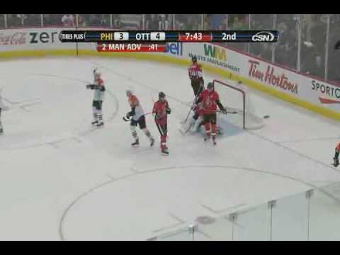 Mike Richards scores vs Senators - 1-3-10