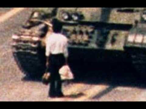 Tiananmen Square - Holding Up A Tank