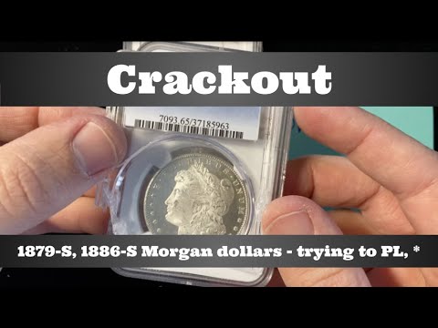 PCGS to NGC Crackout - 1886-S & 1879-S Morgan Dollars - prooflike & star designation attempts