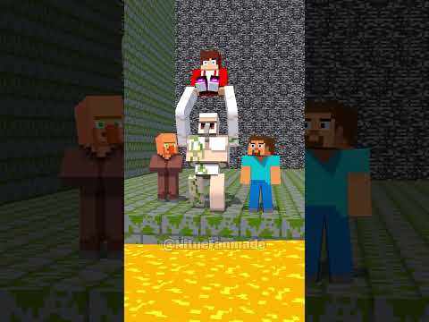 Steve And Mikey & JJ Running Away From Lava Trap!