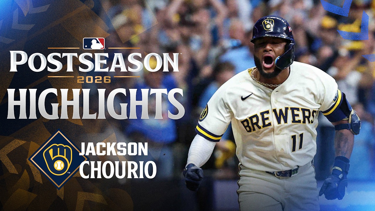 ELECTRIC! ⚡️ Jackson Chourio's BIGGEST moments for the Brewers in the Postseason! (2 HR, 7 RBI 🔥)