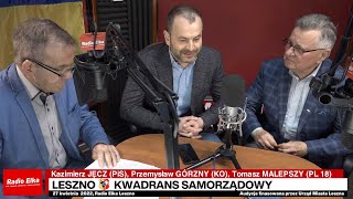 Wideo1: Leszno Kwadrans Samorządowy: Kazimierz Jęcz (PiS), Przemysław Górzny (KO), Tomasz Malepszy (PL18)