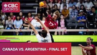 Final set of Canada vs. Argentina at FIVB Volleyball Nations League stop in Osaka | #CBCSports