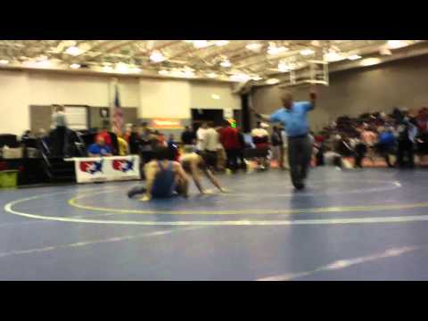 Ryne Cokeley vs CJ Cobb  FILA Junior Nationals FS Wrestling 2012 66kg 1st Period