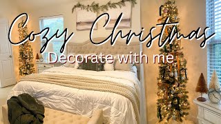 COZY CHRISTMAS DECORATE WITH ME | Bedroom Christmas Decor | Christmas Decor Ideas 2022 🎄
