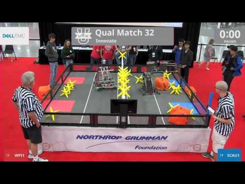 2017 VEXU Innovate Q32 - WPI1 vs SCAU1 - 16 to 33