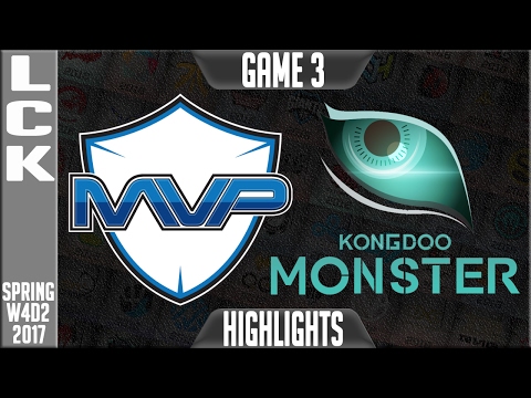 MVP vs Kongdoo Monster Highlights Game 3 - LCK W4D3 Spring 2017 - MVP vs KDM G3