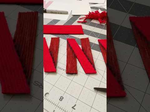 Recreating the Netflix Intro with $30 Worth of Yarn 🧶 #Shorts
