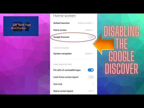 Disabling the Google Discover on Xiaomi Redmi Note 10, Poco, and most of the Xiaomi phones