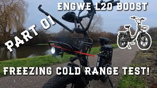 Engwe L20 Boost Range Challenge Part 1 - How Many Miles In the Freezing UK weather?