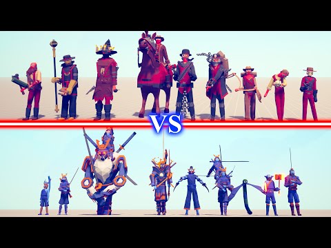NEW WILD WEST Team vs NEW DYNASTY Team - Totally Accurate Battle Simulator TABS