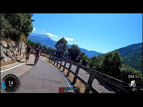 45 minute Indoor Cycling fat Burning Workout Alps with Garmin mp/h speed Display 4K