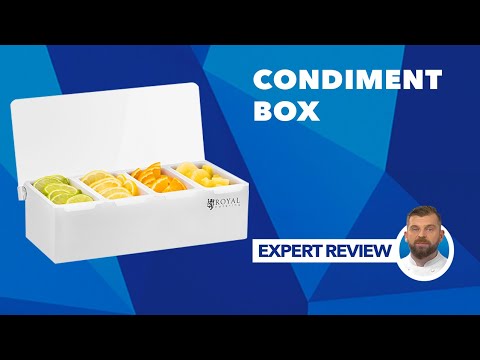 Vidéo - Boîte à condiments - Acier inoxydable/PP - 4 x 450 ml