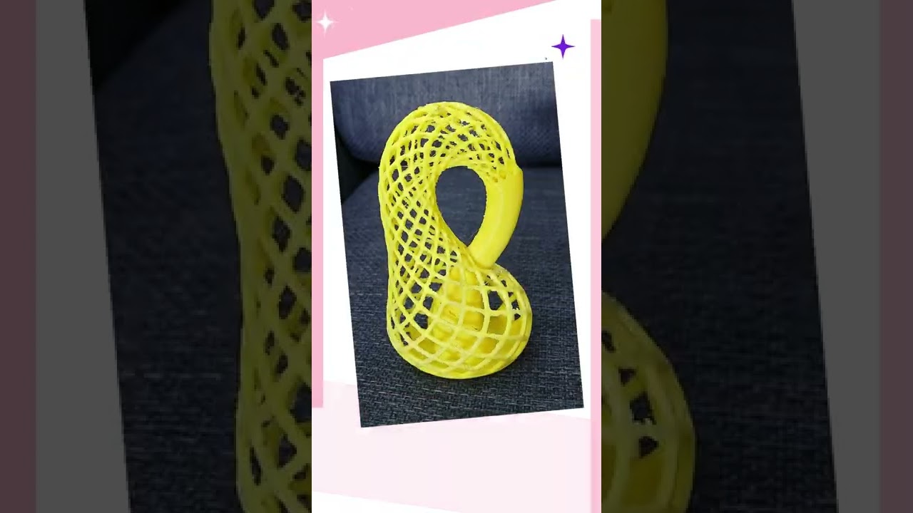 Florero amarillo impreso en 3d