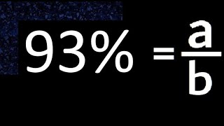 93% to fraction , 93 percent to fraction , convert percentage to fraction