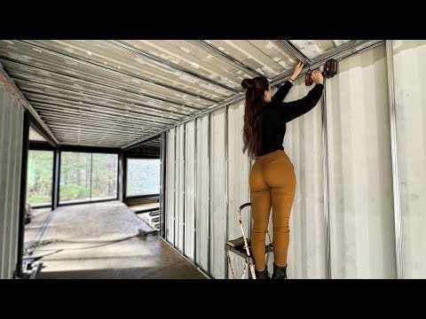 STEEL FRAMING our SHIPPING CONTAINER HOME - Metal Stud Construction