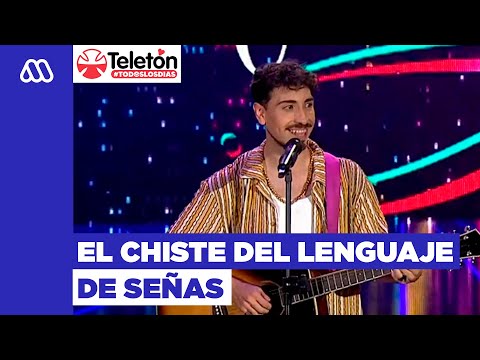 El chiste del lenguaje de señas de Diego Urrutia en Teletón 2023