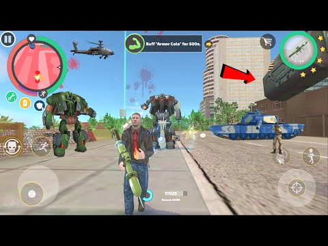 Rope Hero: Vice Town (Mutant Man Fight Car Robot) Stoneman on Cursed Place ZMB - Android Gameplay HD