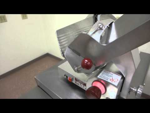 Fleetwood 412E Stainless Steel 1/2 HP 12" Manual Meat Cheese Slicer, Thrane Equipment