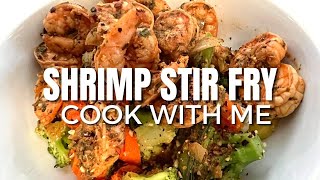 HOW TO MAKE SHRIMP STIR FRY (W/ CHICKEN) - HEALTHY, QUICK MEAL - EASY DINNER RECIPE FOR FAMILY