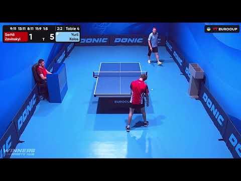 18:00 Serhii Zavinskyi - Yurii Kolos 09.08.2023 TT Euro.Cup Ukraine Professional. TABLE 4