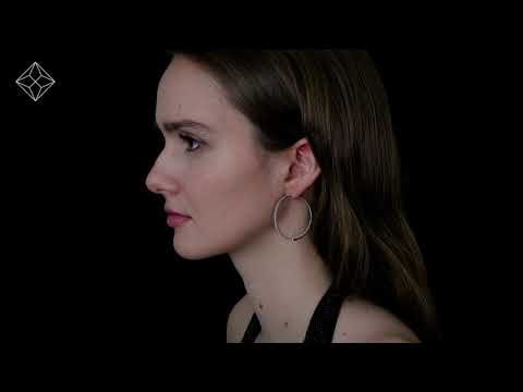 1.00ct Lab Diamond Hoop Earrings H/Si Quality in 9K White Gold - NDH5265Y