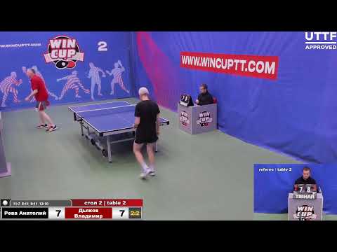Рева Анатолий 3-2 Дьяков Владимир Турнир Восток  2 WIN CUP 16.03.2021. Прямой эфир Зал 2.