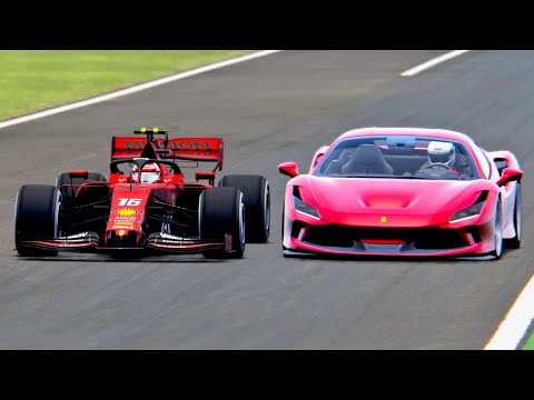 Ferrari F1 2019 vs Ferrari F8 Tributo - Monza