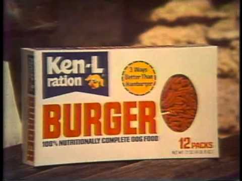 Ken-L Ration Burger Time 1977 TV commercial