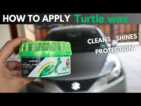 How to apply Turtle Wax Super Hard Shell Soft Paste Wax on Cars | CAR WAX POLISHING