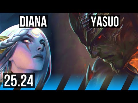 DIANA vs YASUO (MID) | KR Master | 25.24