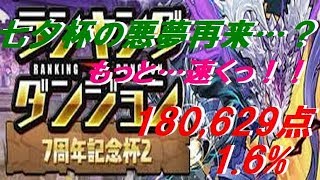 【パズドラ】7周年記念杯2 180,629点／1.6%【ランダン】
