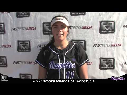 2022 Brooke Miranda Third Base Softball Skills Video - Grapettes 18 Gold