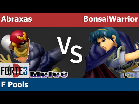 Forte 3 Melee - Abraxas (C Falcon) vs BonsaiWarrior (Marth) - F Pools