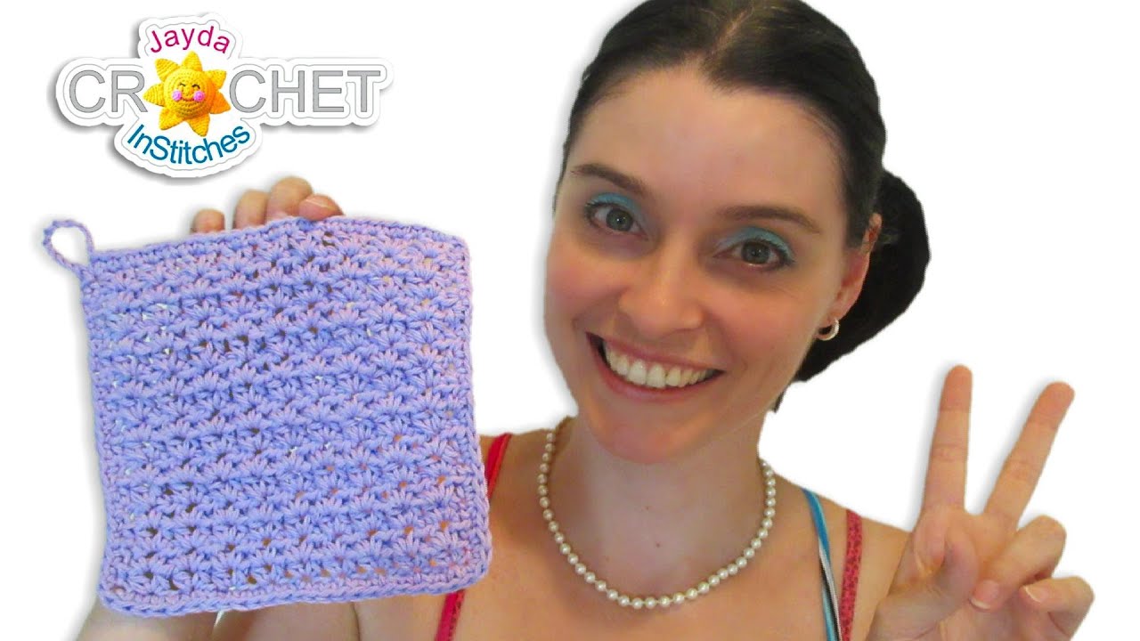 HDC V Stitch Dishcloth Crochet Pattern & Tutorial