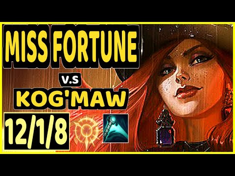 EVANRL (MISS FORTUNE) vs KOG'MAW - 12/1/8 KDA BOTTOM ADC CHALLENGER GAMEPLAY - NA