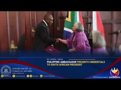 Philippine Ambassador Presents Credentials to South African President