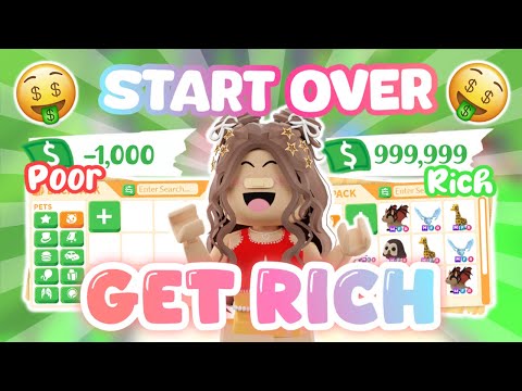 How to start over in Adopt Me and get rich from nothing! (make your own starting over series)