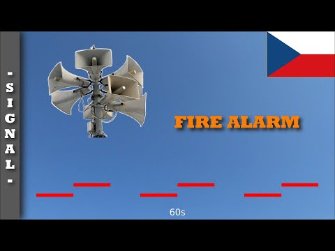 Siren signal "FIRE ALARM" (Czechia 🇨🇿) | Tesla UEAJ