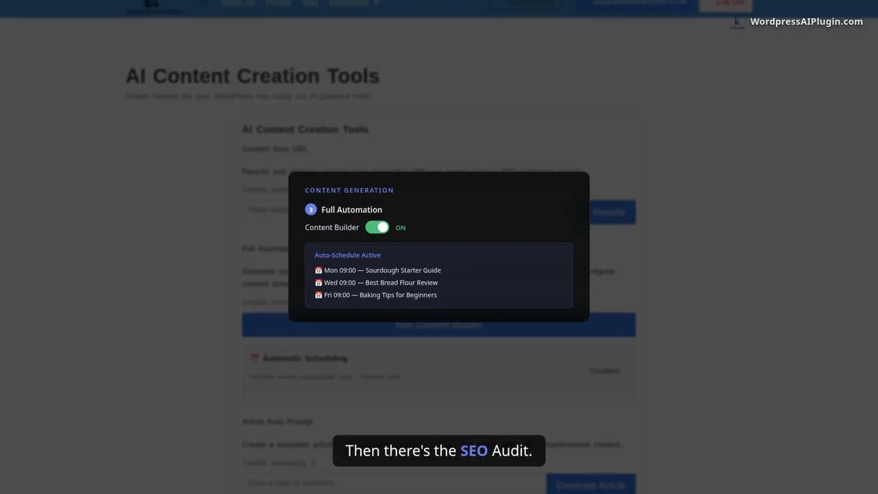 WordPress AI Plugin demo video thumbnail